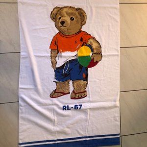 Polo Bear Ralph Lauren Beach Towel. Bear. NWT